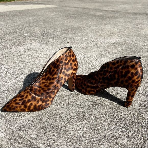 Boden Ankle Boots Leopard Print Roseberry Heeled Leather Womens Sz 39/8.5 - Picture 2 of 8